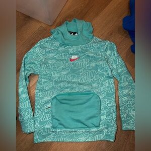 Nike Aqua Hoodie with Logo Design